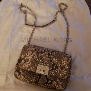 NEW Michael Kors Snakeskin flap bag